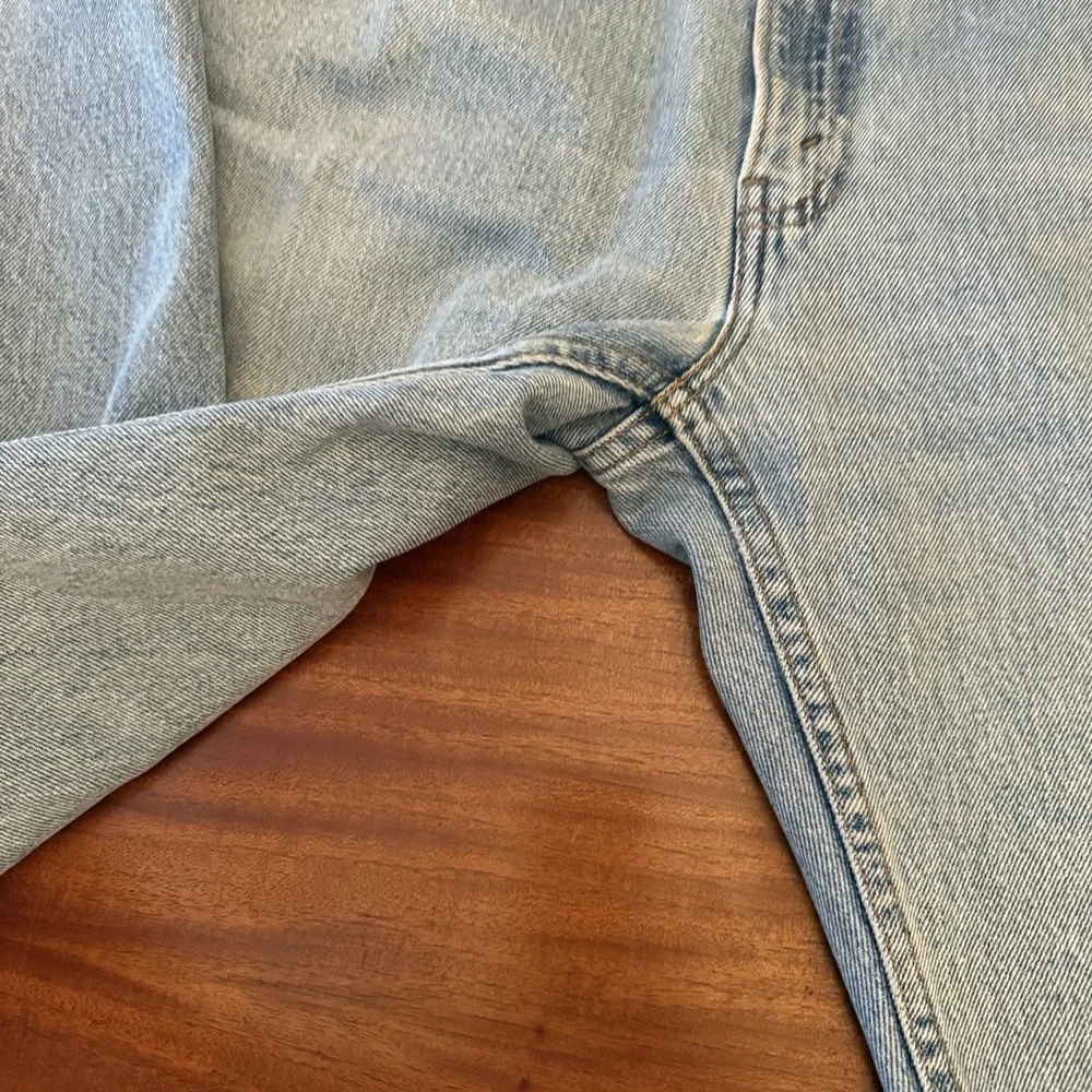 1998 Vintage LEVIS 505 Jeans 34 X 30 Straight Y2K Faded‎ Blue Denim Batman Logo